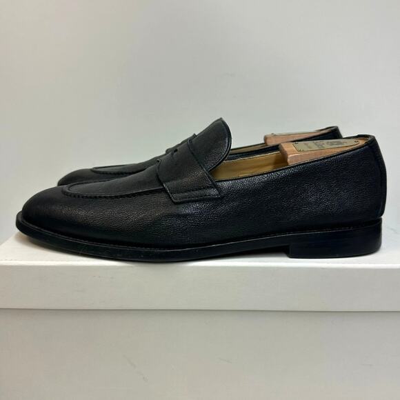 WORN ONCE Brunello Cucinelli Black Calf Penny Loafer Made in Italy EU 44 US 11 D main image 7